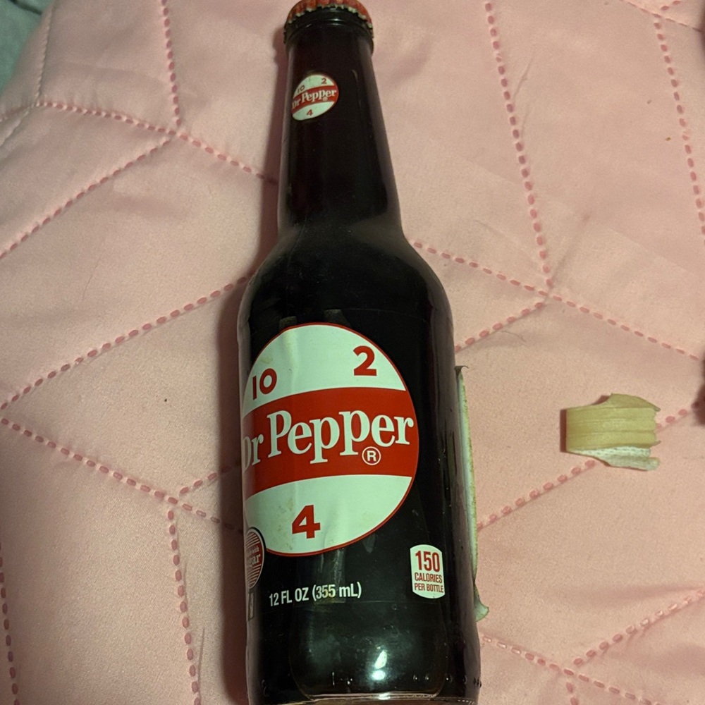 Glass Bottle - Classic Red and White